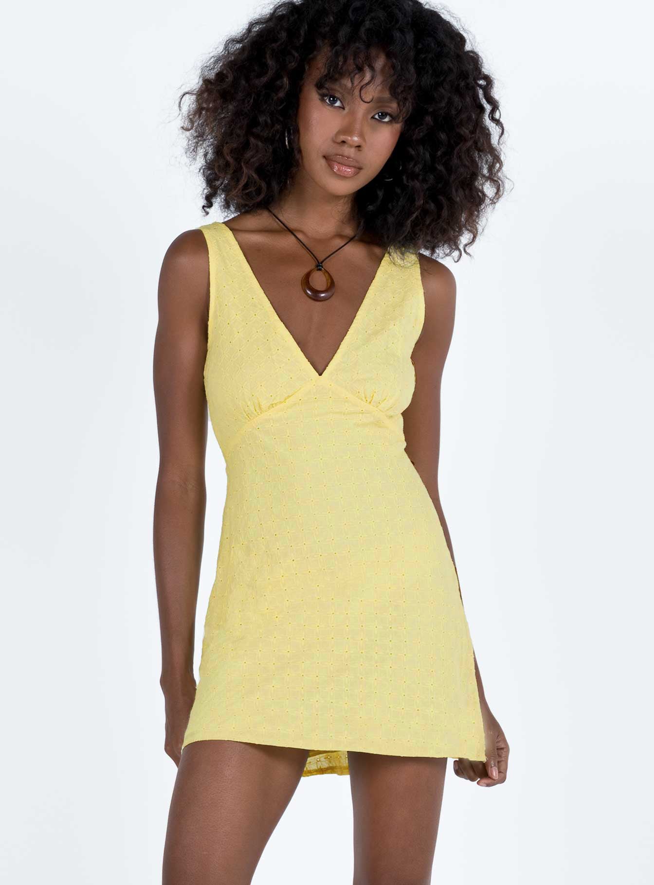 yellow mini dress